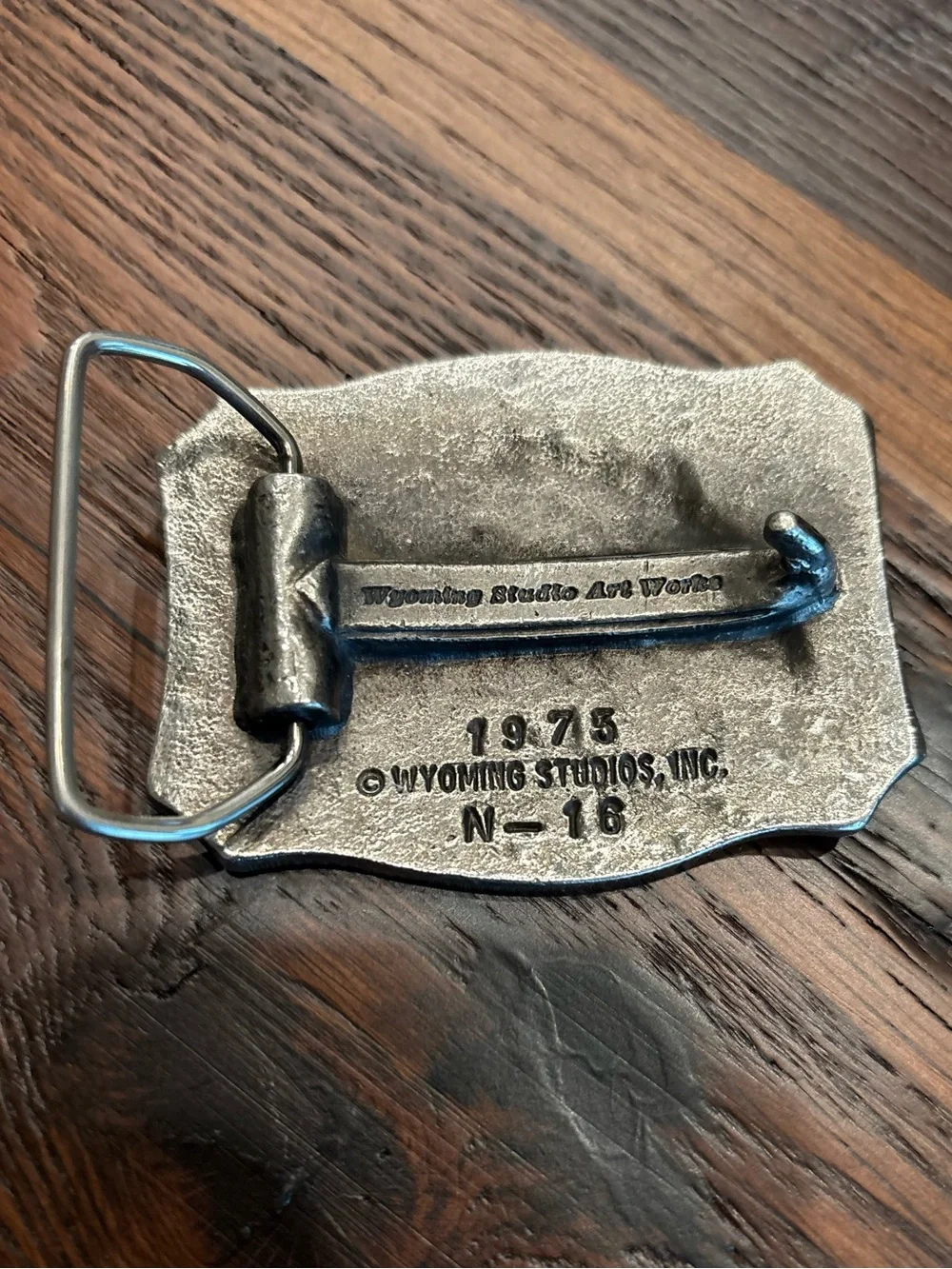 Vintage Jumping Trout Fisherman Belt Buckle, Artist James Lind, Wyoming Studios